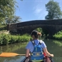 bridge and kayak